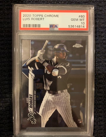 2020 Topps Chrome Luis Robert White Sox Rookie PSA 10