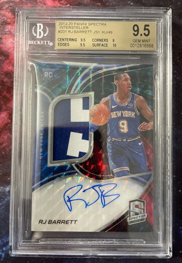 2019-20 Panini Spectra Interstellar #201 RJ BARRET JSY AUTO
