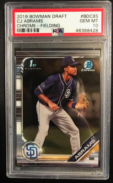 CJ Abrams 2019 Chrome Draft PSA 10