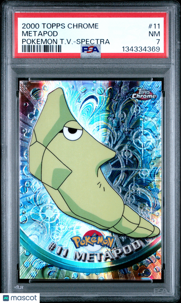 2000 Topps Chrome Pokemon T.V. Metapod Pokemon T.V.-Spectra PSA 7 #11