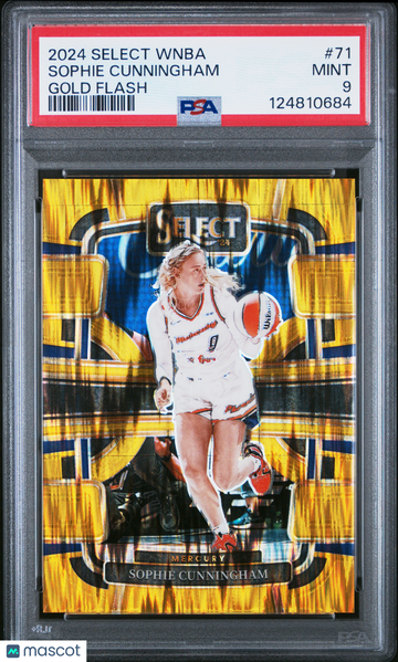 2024 Panini Select WNBA Basketball Sophie Cunningham #71 Gold Flash /10 PSA 9
