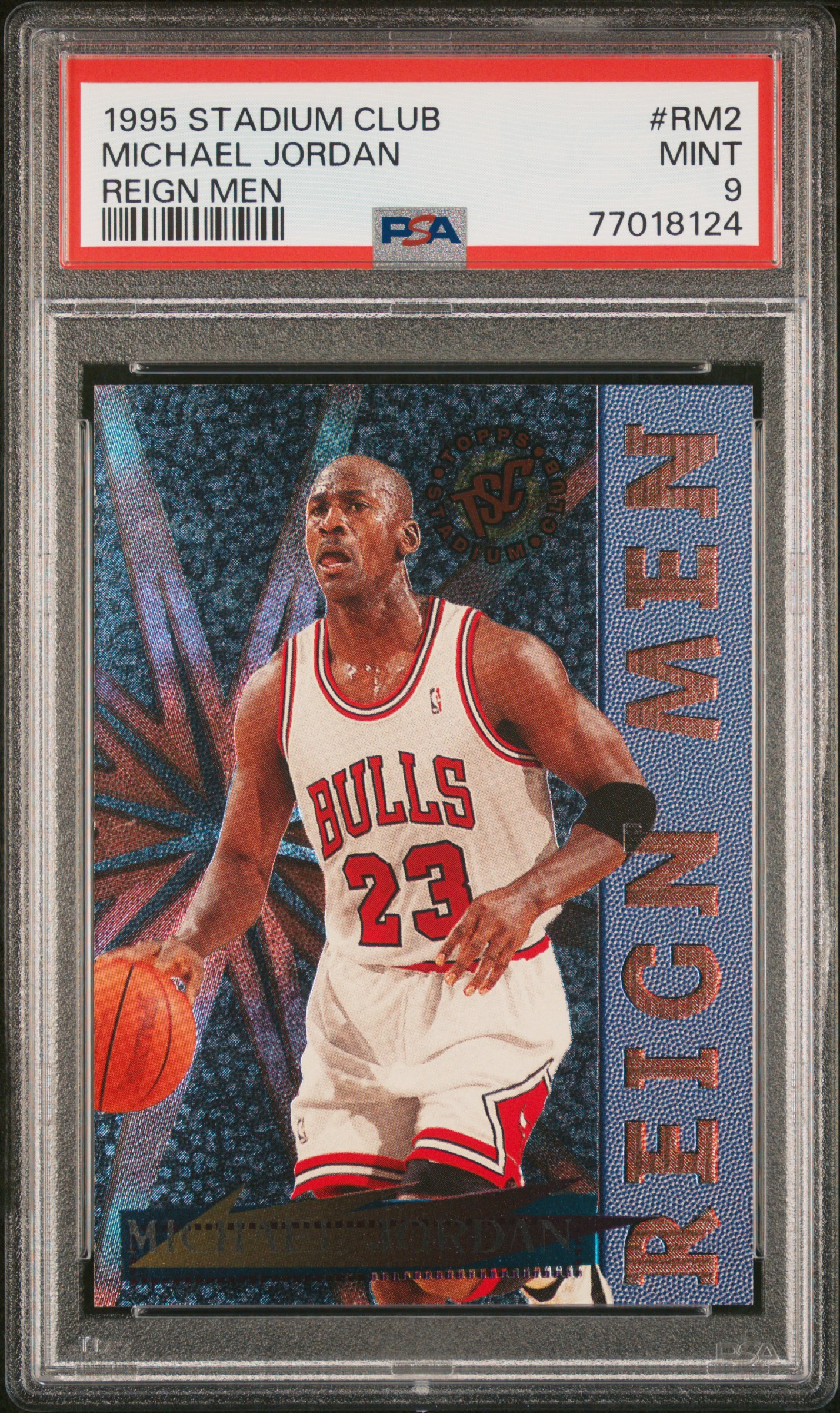 PSA 9 1995 Stadium Club Reign Men Michael Jordan Reign Men #RM2