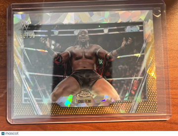 2025 Topps Chrome Sapphire Edition WWE Oba Femi #113 Gold SN
