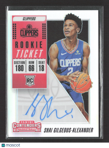 2018 Panini Contenders Basketball Rookie Ticket Shai Gilgeous-Alexander #106 Prizm RC
