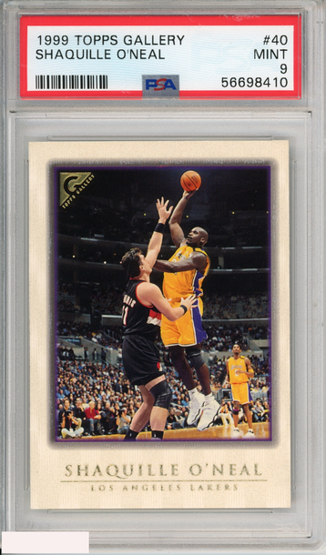 1999 TOPPS GALLERY SHAQUILLE ONEAL #40 LOS ANGELES LAKERS HOF PSA 9 MINT