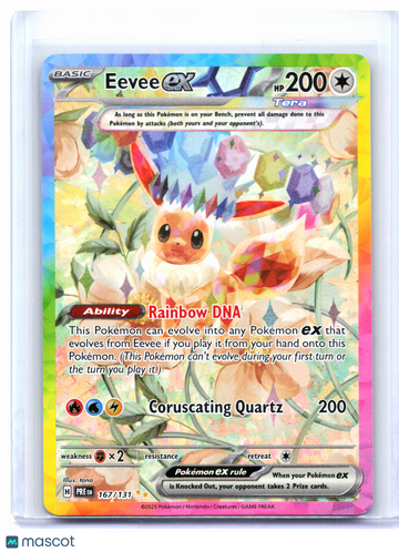 Prismatic Evolutions Eevee ex Holo Special Illustration Rare #167/131