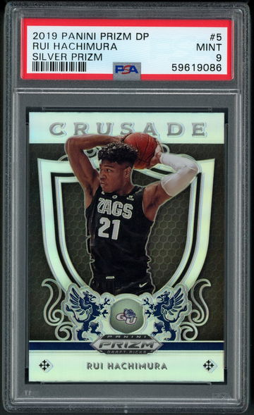 2019 Panini Prizm Draft Picks Rui Hachimura Crusade Silver Prizm PSA 9 Mint