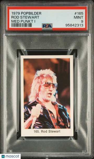 1979 Popbilder Popbilder Med Punkt I Rod Stewart #165 PSA 9