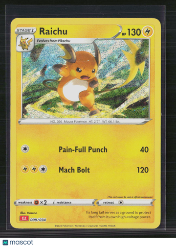 Pokemon 2023 Classic Collection Raichu #9/34
