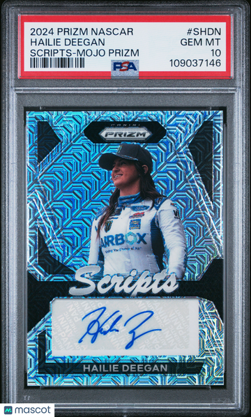 2024 Panini Prizm Nascar Scripts Hailie Deegan #SHDN Mojo PSA 10