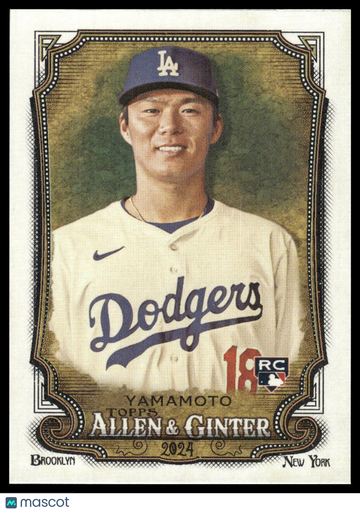 2024 Topps Allen & Ginter Yoshinobu Yamamoto #201 RC