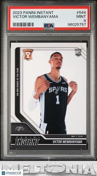 2023-24 Panini Instant NBA Victor Wembanyama #544 RC PSA 9