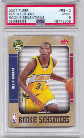 Kevin Durant 2007 Fleer Rookie Sensations PSA 9