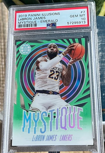 2019 Panini Illusions Mystique Emerald #7 LeBron James PSA 10 Gem Mint HOF 🐐