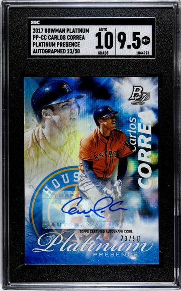 Carlos Correa 2017 Bowman Platinum Auto PP-CC Platinum Presence 23/50