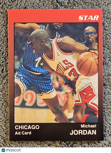 1995 Star Ad Card Michael Jordan Black & Red Chicago Bulls HOF