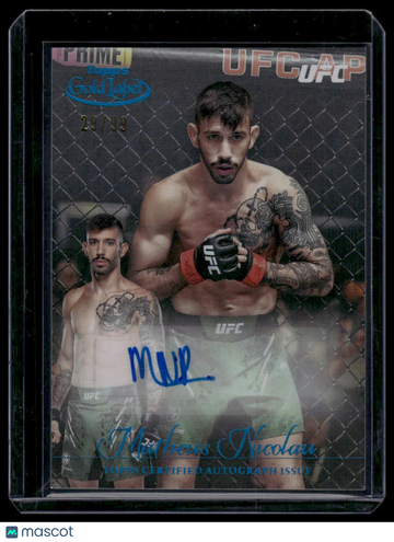 2024 Topps Gold Label UFC Matheus Nicolau #GLA-MNI Gold Label Autographs Blue SN,AU
