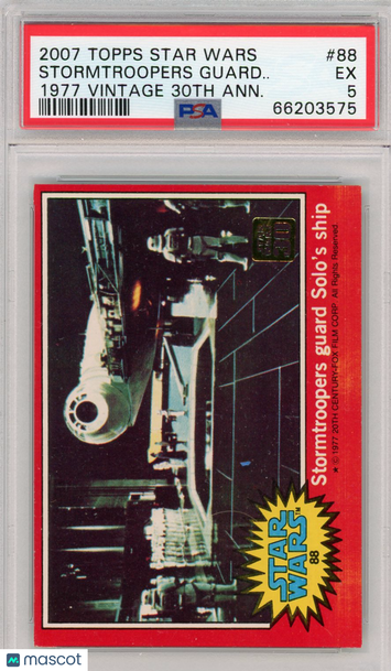 2007 Topps Star Wars 1977 Vintage 30th Anniversary Stamped Card Stormtroopers Guard.. . #88 PSA 5
