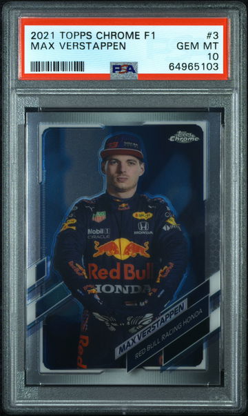 💎🔥 2021 Topps Chrome Formula 1 F1 Base 3 MAX VERSTAPPEN PSA 10 GEM MINT 🇳🇱🏎