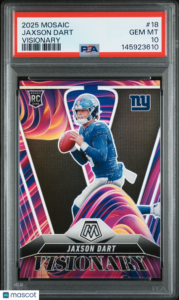 2025 Panini Mosaic Visionary Jaxson Dart #18 PSA 10