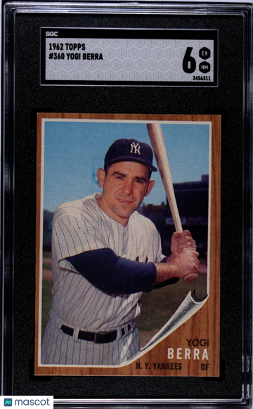 1962 Topps Yogi Berra #360 SGC 6