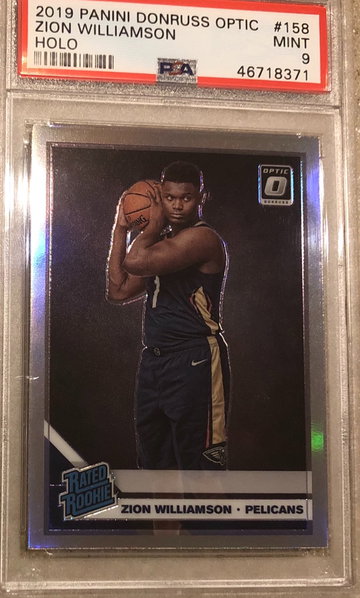 2019-20 Zion Williamson optic holo Psa 9 