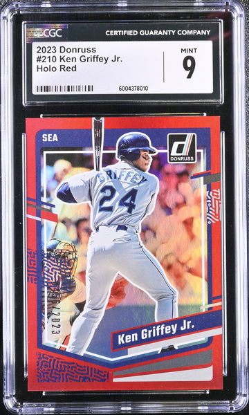2023 DONRUSS KEN GRIFFEY JR. HOLO RED #210 CGC 9