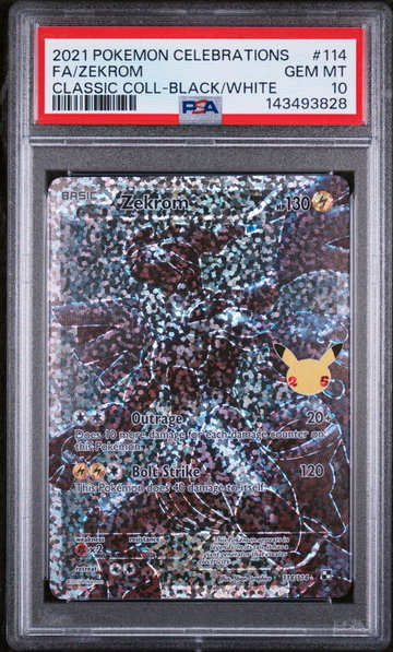 2021 Pokemon Black and White Celebrations Classic Collection Zekrom #114 PSA 10