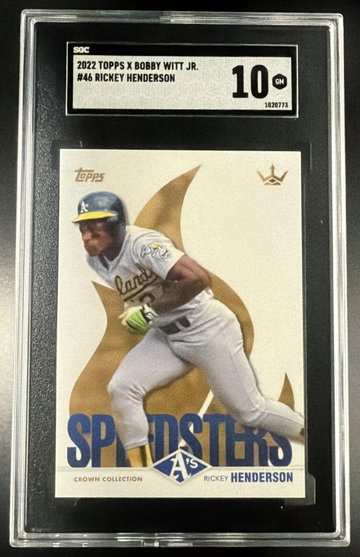 2022 Topps X Bobby Witt Jr #46 Rickey Henderson SGC 10