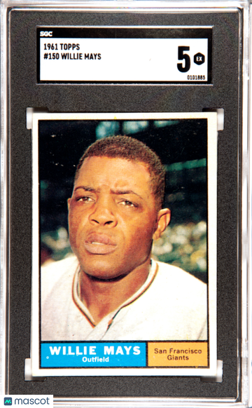 1961 Topps Willie Mays #150 SGC 5 EX NICELY CENTERED!