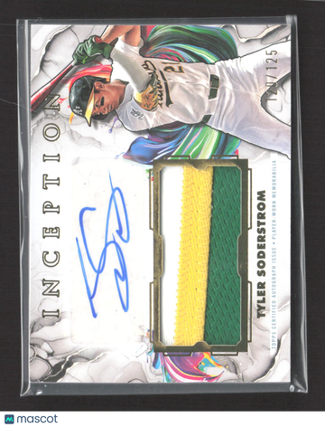 2025 Topps Inception Tyler Soderstrom #IAPC-TS Autograph Patch 120/125 Auto