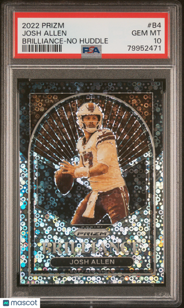 2022 Panini Prizm Brilliance Josh Allen #B4 No Huddle PSA 10