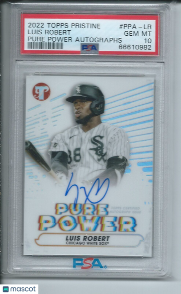2022 Topps Pristine Pure Power Autographs Luis Robert #PPA-LR PSA 10