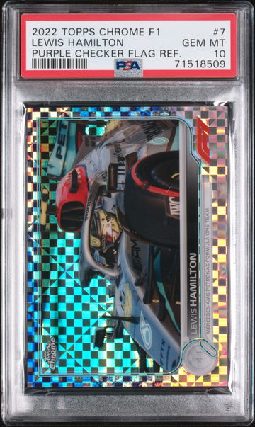 2022 Topps Chrome F1 Lewis Hamilton Purple Checker Flag Refractor /199 Formula 1 #7