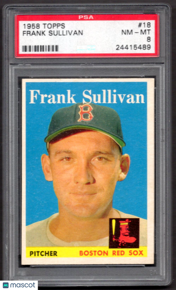 1958 Topps Frank Sullivan #18 PSA 8