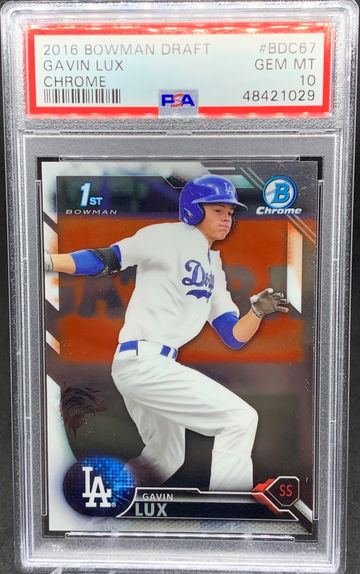 2016 BOWMAN DRAFT CHROME GAVIN LUX PSA 10