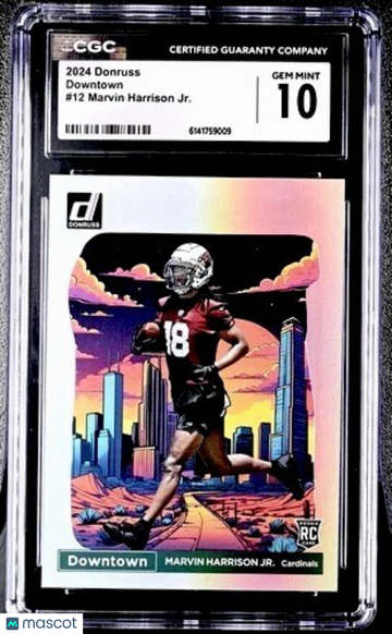 2024 Panini Donruss Marvin Harrison Jr. Marvin Harrison #12 [Base] Rookie Insert 10 Donruss