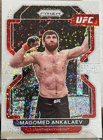 2022 Panini Prizm UFC Magomed Ankalaev White Sparkle Prizm