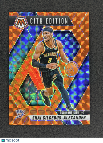 2024-25 Panini Mosaic Shai Gilgeous-Alexander #289 Orange Mosaic SN Oklahoma City Thunder