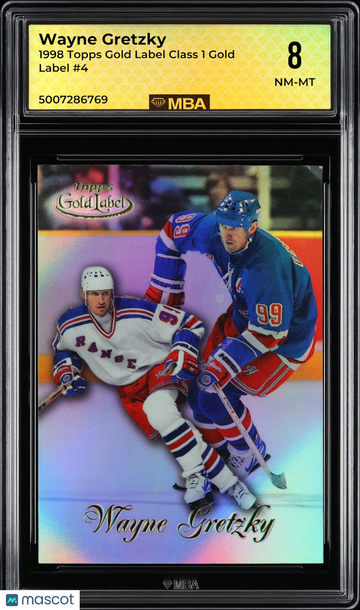1998 Topps Gold Label Class 1 Wayne Gretzky #4 Gold Label MBA 8