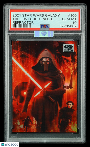 2021 Topps Chrome Star Wars Galaxy The First Order's Enforcer #100 Refractor MBA 10