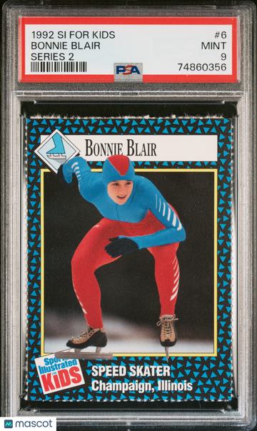 1992 S.I. For Kids Series 2 Bonnie Blair #6 GOAT Pop 1. None Higher. Rookie PSA 9
