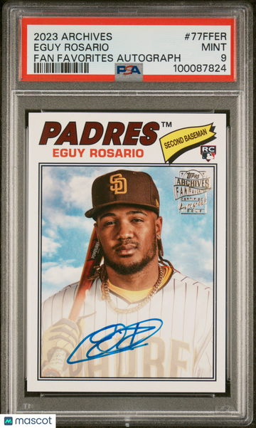 2023 Topps Archives Fan Favorites Autograph Eguy Rosario #77FFER PSA 9