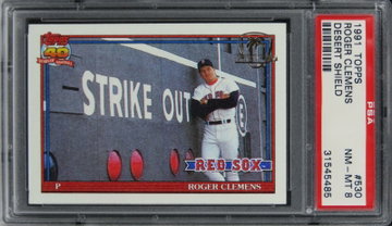 1991 Topps Desert Shield Roger Clemens Future HOF #530 PSA 8 NM-MT