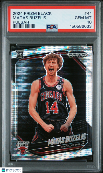 2024 Panini Prizm Black Matas Buzelis #41 Pulsar PSA 10