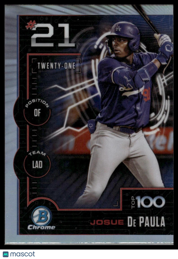 2025 Bowman Josue De Paula #BTP-21 Bowman Scouts Top 100