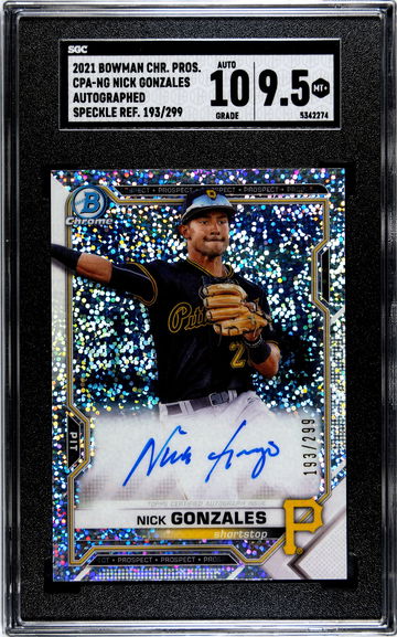 2021 Bowman Chrome Nick Gonzales Auto Speckle CPA-NG 193/299