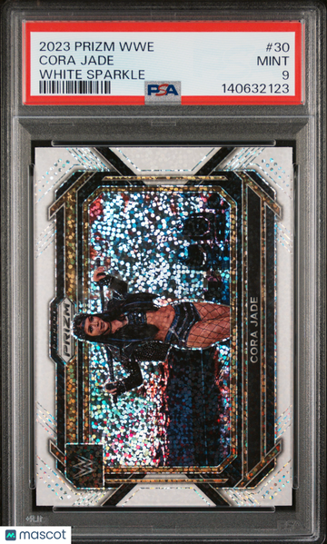 2023 Panini Prizm WWE Cora Jade #30 White Sparkle PSA 9