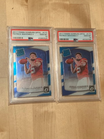 2017 OPTIC PATRICK MAHOMES BASE PSA 10