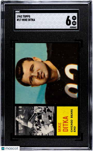 1962 Topps Mike Ditka #17 SGC 6